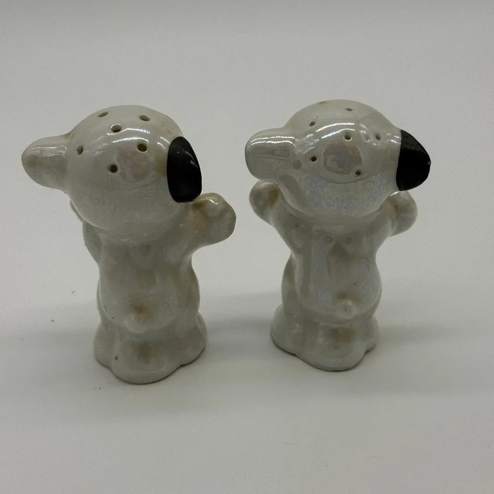 VTG Anthropomorphic Bonzo Dog Salt & Pepper‎ Shakers Marked Japan Retro Kitchen